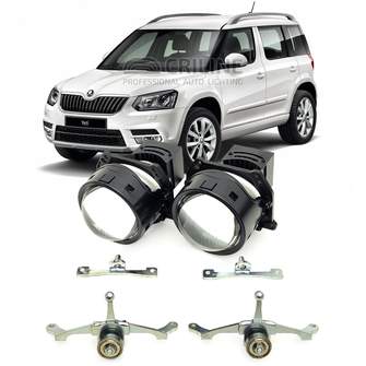 Линзы для фар Skoda Yeti (5L) рестайл [2013-2018] AFS для замены на светодиодные Би-ЛЕД модули