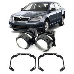 Линзы для фар Skoda Octavia (A5) рестайл [2008-2013] для замены на светодиодные Би-ЛЕД модули