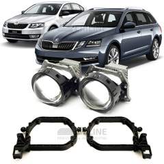 Линзы для фар Skoda Octavia III (A7) [2012-2020] для замены на светодиодные Би-ЛЕД модули