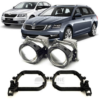 Линзы для фар Skoda Octavia III (A7) [2012-2020] для замены на светодиодные Би-ЛЕД модули