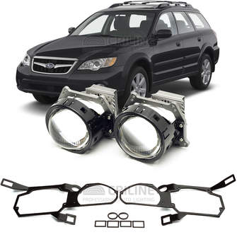Линзы для фар Subaru Outback III (BP) рестайл [2006-2009] с омывателем для замены на светодиодные Би-ЛЕД модули