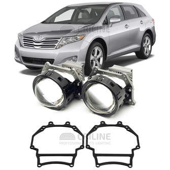 Линзы для фар Toyota Venza дорестайл [2008-2013] галогеновая оптика для замены на светодиодные Би-ЛЕД модули