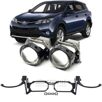 Линзы для фар Toyota RAV4 (CA40) дорестайл [2012-2015] для замены на светодиодные Би-ЛЕД модули