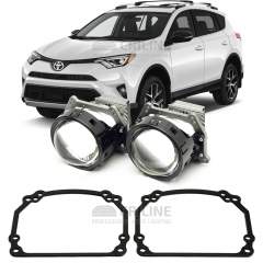 Линзы для фар Toyota RAV4 (CA40) рестайл [2015-2019] галоген для замены на светодиодные Би-ЛЕД модули
