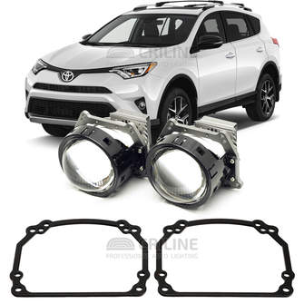 Линзы для фар Toyota RAV4 (CA40) рестайл [2015-2019] галоген для замены на светодиодные Би-ЛЕД модули