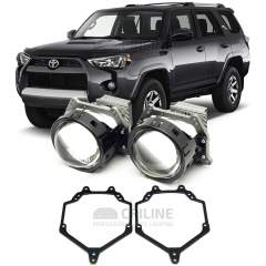 Линзы для фар Toyota 4Runner рестайл [2013-2021] для замены на светодиодные Би-ЛЕД модули