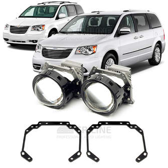 Линзы для фар Chrysler Grand Voyager (V) [2008-2015] для замены на светодиодные Би-ЛЕД модули