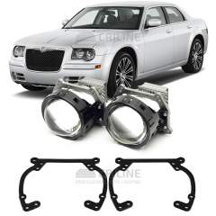 Линзы для фар Chrysler 300C (I) [2007-2011] для замены на светодиодные Би-ЛЕД модули
