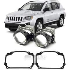 Линзы для фар Jeep Compass (I) рестайл [2010-2016] для замены на светодиодные Би-ЛЕД модули