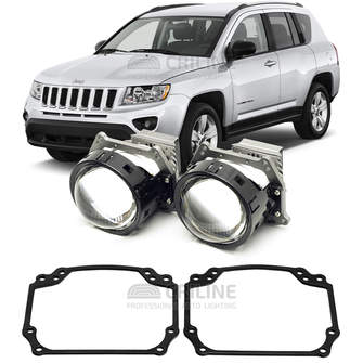 Линзы для фар Jeep Compass (I) рестайл [2010-2016] для замены на светодиодные Би-ЛЕД модули