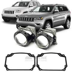 Линзы для фар Jeep Grand Cherokee (WK2) [2010-2018] для замены на светодиодные Би-ЛЕД модули