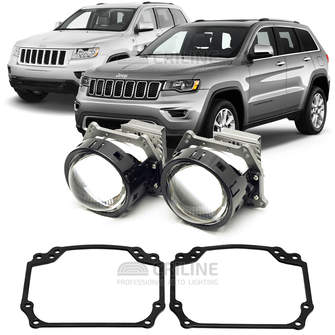 Линзы для фар Jeep Grand Cherokee (WK2) [2010-2018] для замены на светодиодные Би-ЛЕД модули