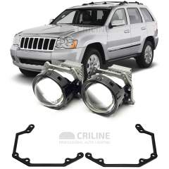 Линзы для фар Jeep Grand Cherokee (WH) [2007-2010] штатный ксенон для замены на светодиодные Би-ЛЕД модули