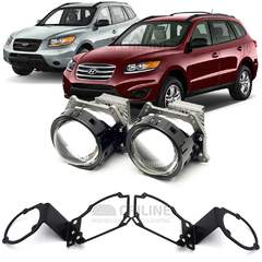 Линзы для фар Hyundai Santa Fe II [2006-2012] для замены на светодиодные Би-ЛЕД модули