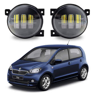 Светодиодные противотуманные фары 60 Ватт Skoda Citigo (2011-2017) 3 линзы