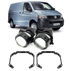Линзы для фар Volkswagen Transporter/Multivan (T5) [2003-2009] для замены на светодиодные Би-ЛЕД модули