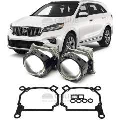 Линзы для фар Kia Sorento III рестайл [2017-2020] галоген для замены на светодиодные Би-ЛЕД модули