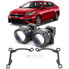 Линзы для фар Kia Cerato IV дорестайл [2018-2021] галоген для замены на светодиодные Би-ЛЕД модули
