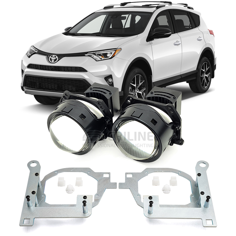 Линзы для фар Toyota RAV4 IV (XA40) рестайл [2015-2019] LED для замены на светодиодные Би-ЛЕД модули