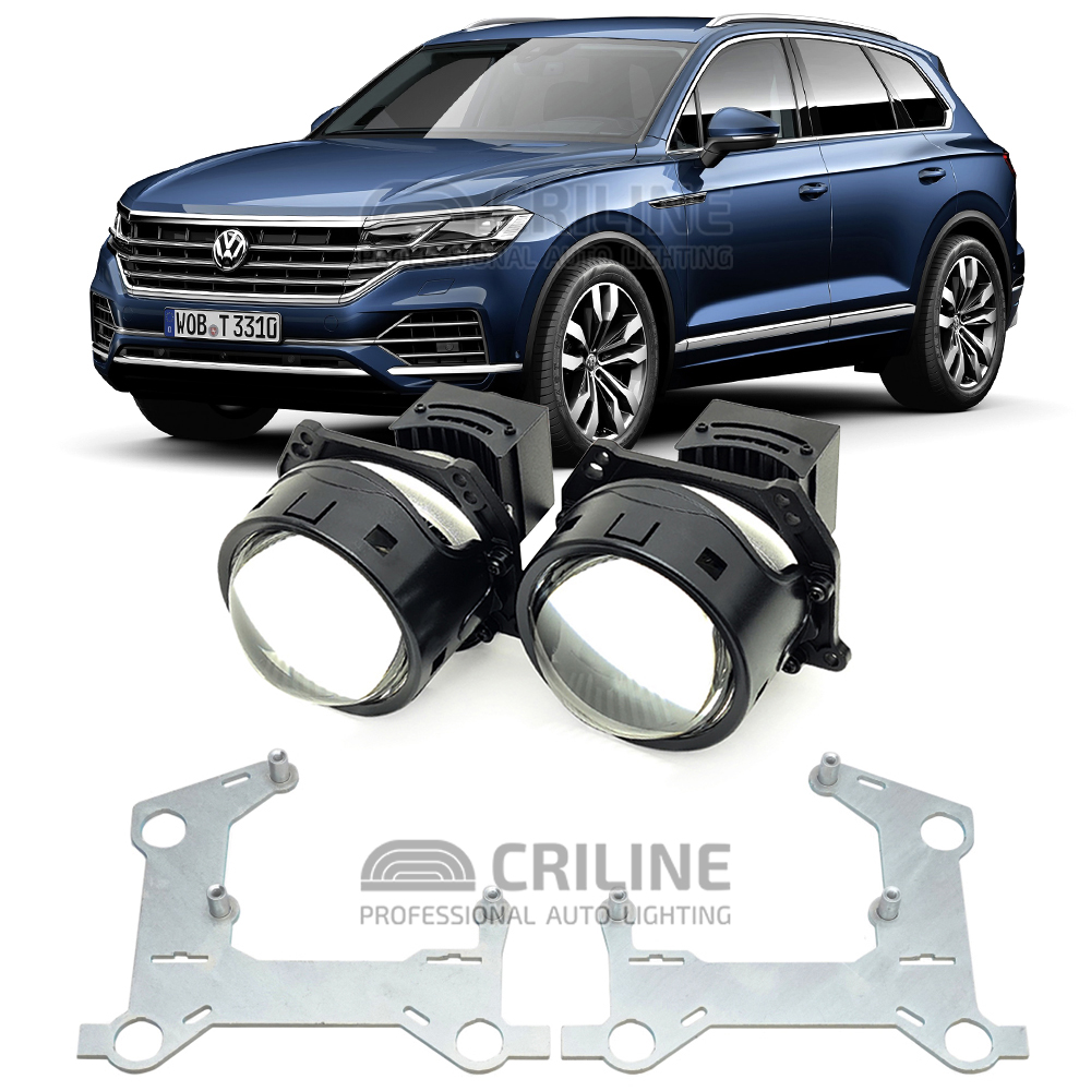 Линзы для фар Volkswagen Touareg III (CR) дорестайл [2018-2022] LowBeam для замены на светодиодные Би-ЛЕД модули
