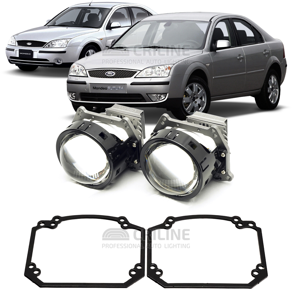 Линзы для фар Ford Mondeo 3 [2000-2007] для замены на светодиодные Би-ЛЕД модули