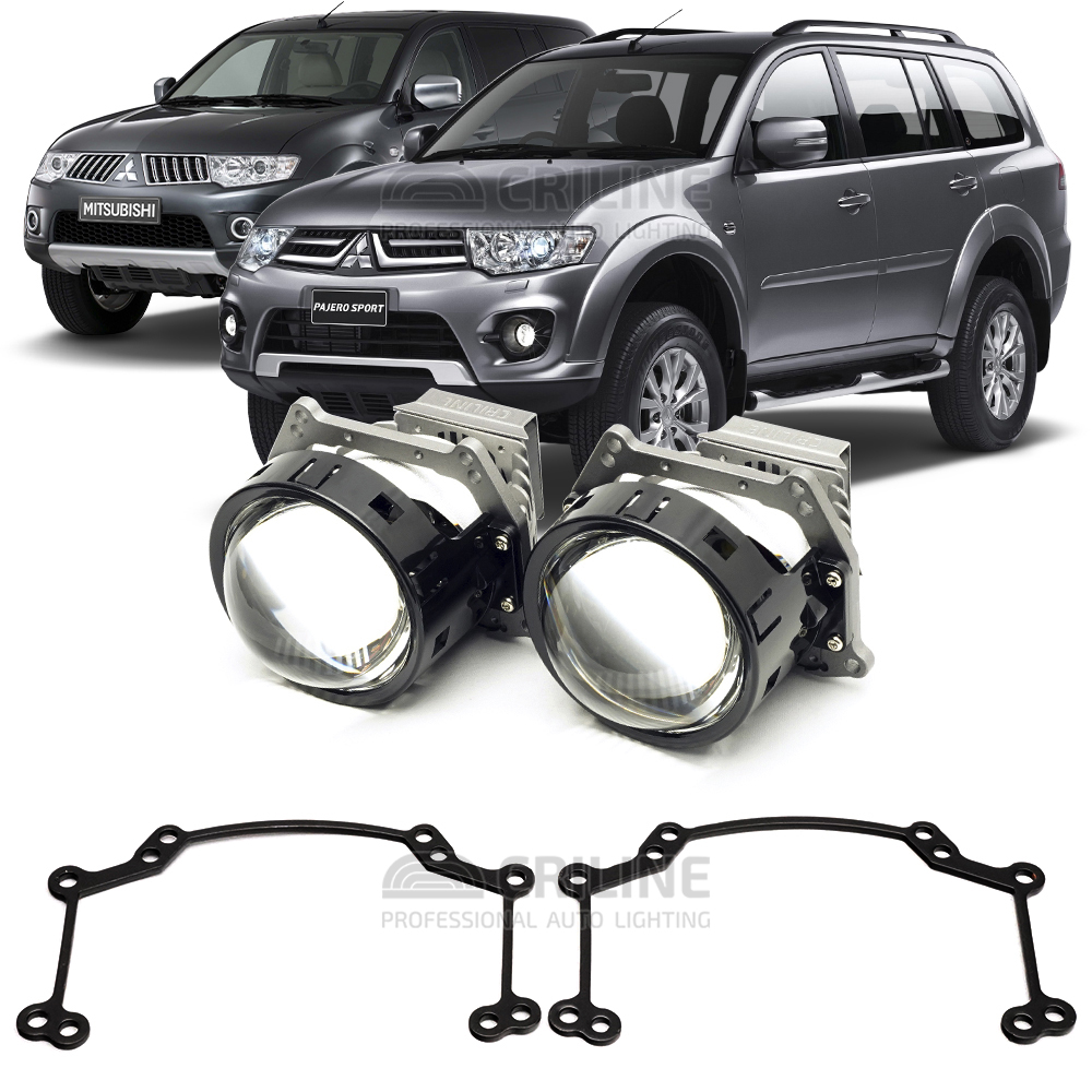 Линзы для фар Mitsubishi Pajero Sport [2008+] для замены на светодиодные Би-ЛЕД модули