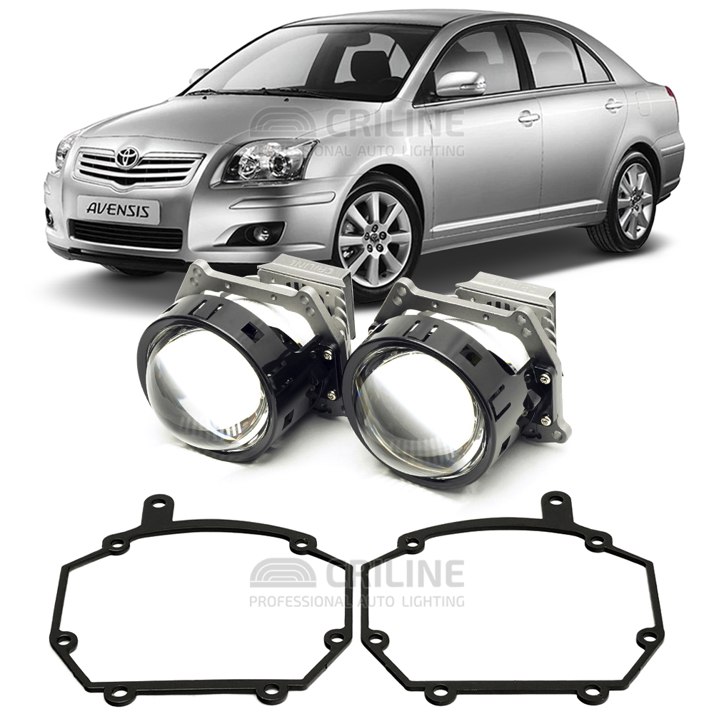 Линзы для фар Toyota Avensis II (T250) рестайл [2006-2010] для замены на светодиодные Би-ЛЕД модули