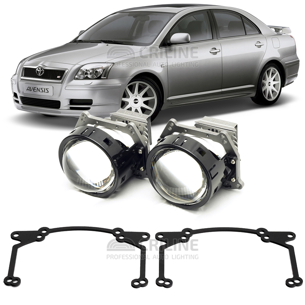 Линзы для фар Toyota Avensis (T250) дорестайл [2003-2006] для замены на светодиодные Би-ЛЕД модули